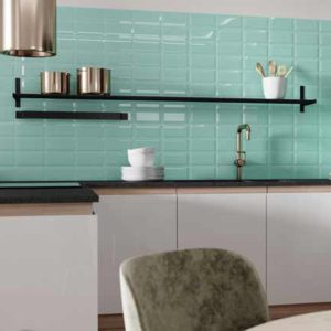 Metro mentazöld csempe - referencia fotó