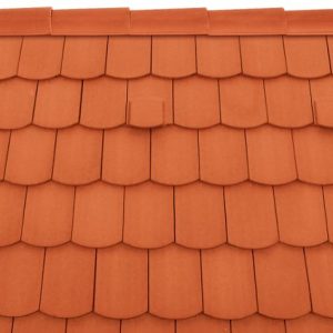 Tondach Kékes ívesvágású téglavörös tetőcserép referencia fotó